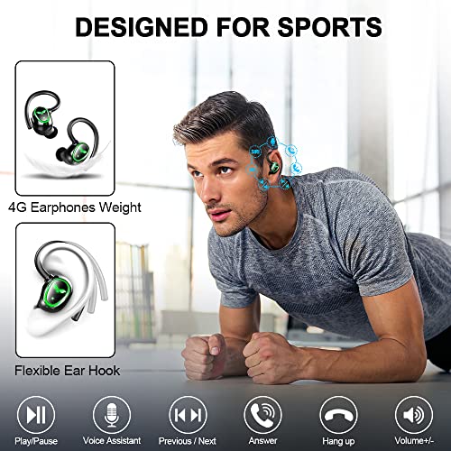 Wireless Sport Earbuds with 48H Playback and LED Display