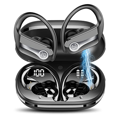 Sporty, Waterproof Wireless Earbuds with Dual Display