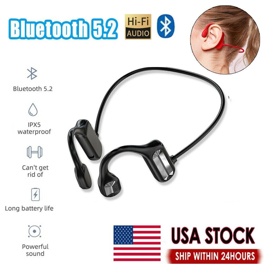 Wireless Bone Conduction Sports Earbuds with Bluetooth 5.2