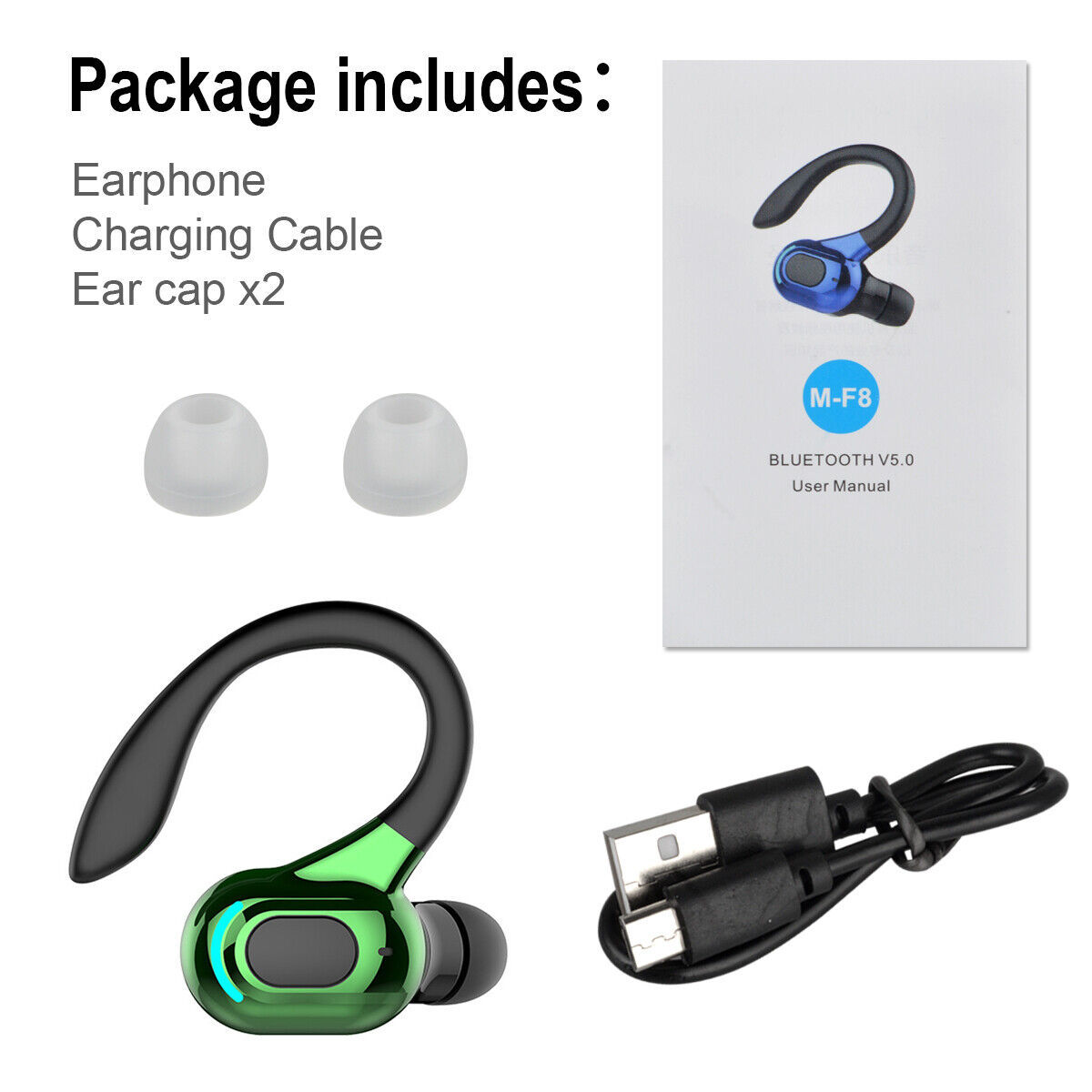 Bluetooth Earbuds for Sports Running with Hooks