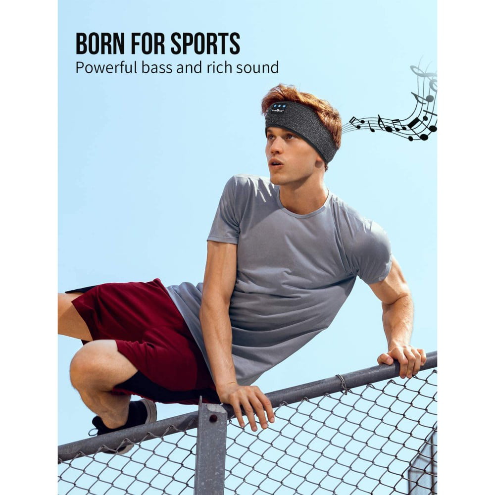Bluetooth Sports Headband with Wireless Sleeping Earbuds