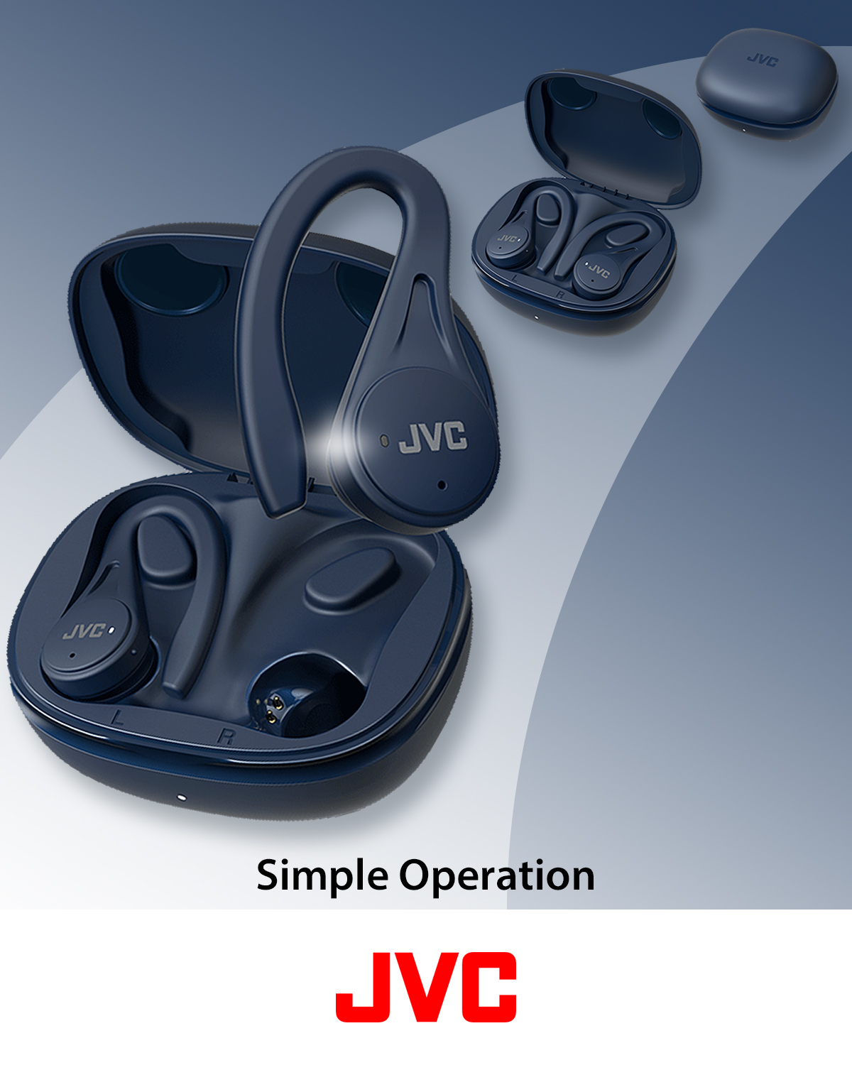 JVC Sport Wireless Earbuds with Long Battery Life