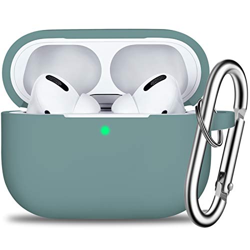 Pine Green AirPods Pro Silicone Cover with Keychain