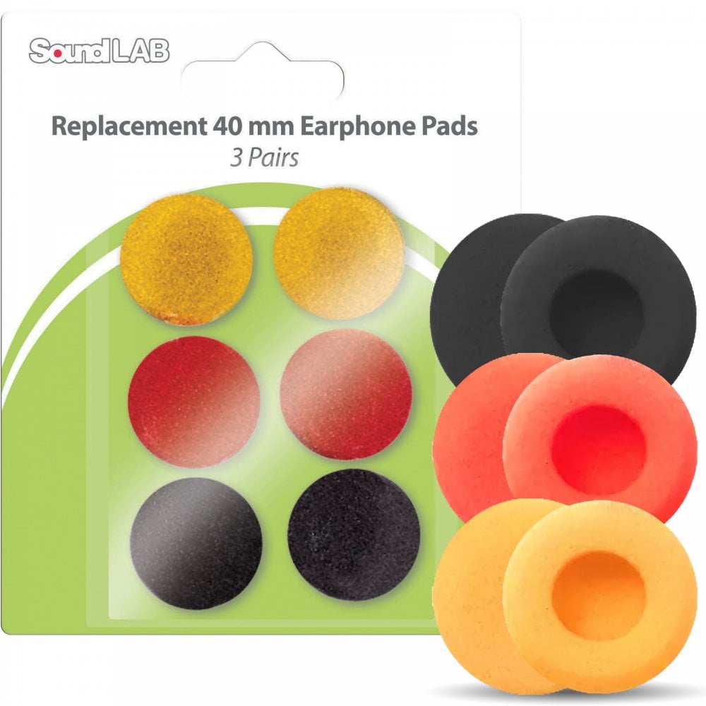 Coloured Foam Ear Pads for Headphones (8mm-40mm)