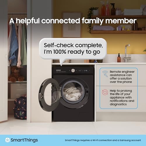 Samsung Series 7 AI Washer Dryer, 11/6kg, Black
