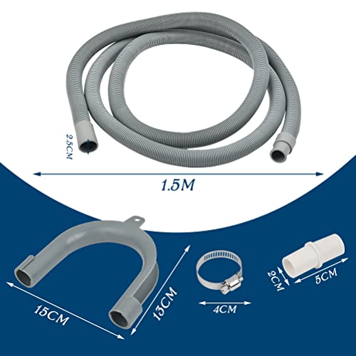 Extendable 1.5M Drain Hose for Washers and Dishwashers