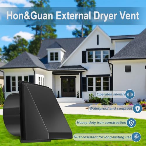 Hon&Guan 100mm Air Vent Cover with Backdraft Flap