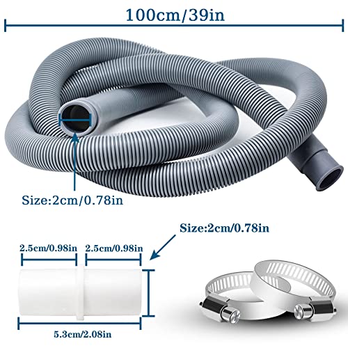 1M Universal Waschmaschinenablaufschlauch Verlängerung Set