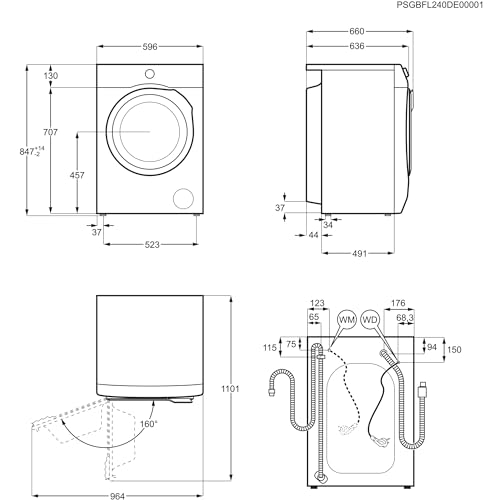 AEG 5000 Series 9kg Front Load Washing Machine