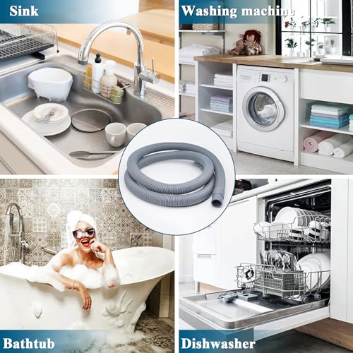 1M Universal Waschmaschinenablaufschlauch Verlängerung Set