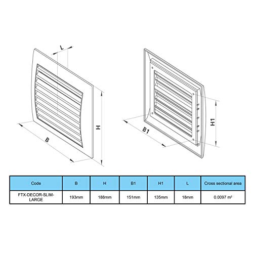 Black Vent Cover with Fly Mesh for Appliances