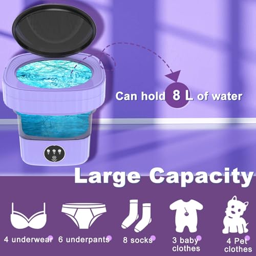 Mini Portable Washing Machine with 3 Cleaning Modes