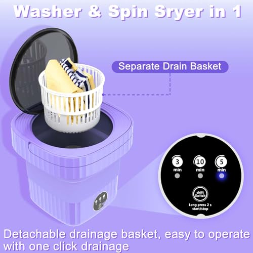 Mini Portable Washing Machine with 3 Cleaning Modes