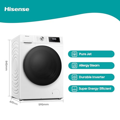 Hisense 10 KG Front Load Washer Dryer - White