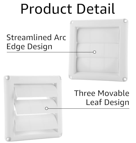 ZOFUN 3-Pack White Tumble Dryer Vent Covers