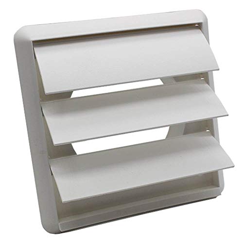 Kair White 155mm Ducting Air Vent with Shutters