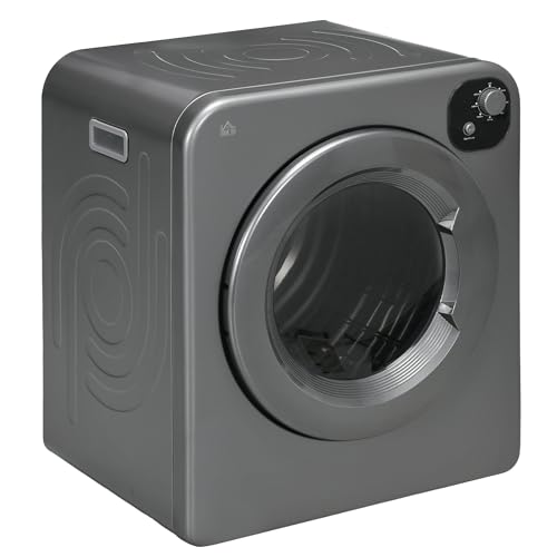 HOMCOM 6kg Vented Portable Tumble Dryer, Grey