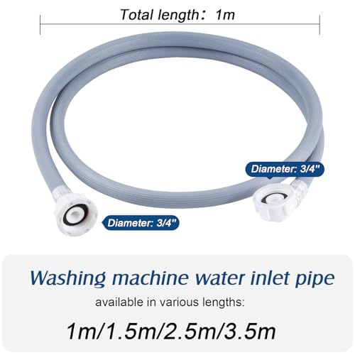 Universal 1M Cold Water Inlet Hose for Washers