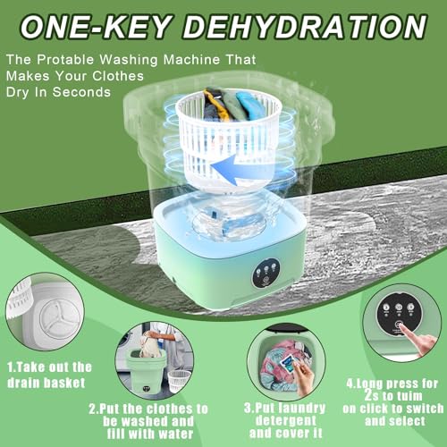 Compact 2-in-1 Portable Washing Machine for Travel