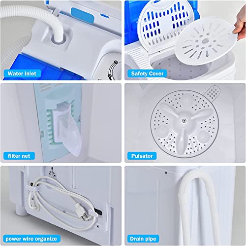 GiantexUK Twin Tub Compact Washing Machine Combo