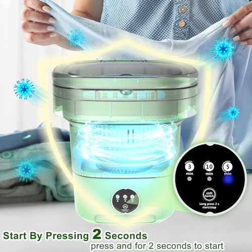 Compact 2-in-1 Portable Washing Machine for Travel