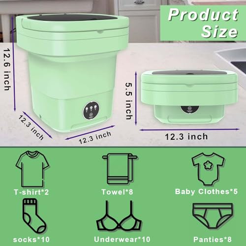 Compact 2-in-1 Portable Washing Machine for Travel