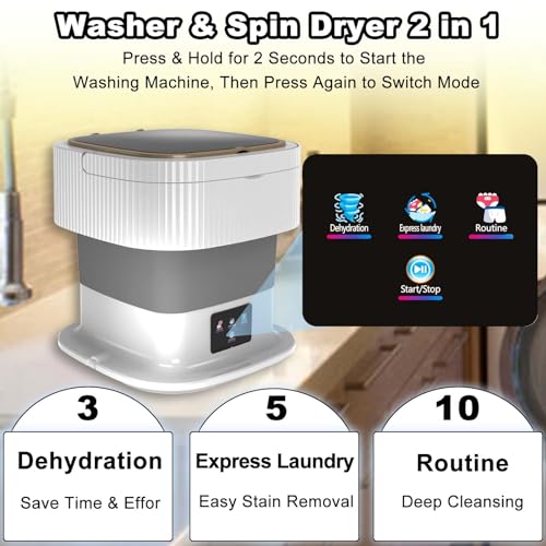 11L Mini Portable Folding Washing Machine for Travel