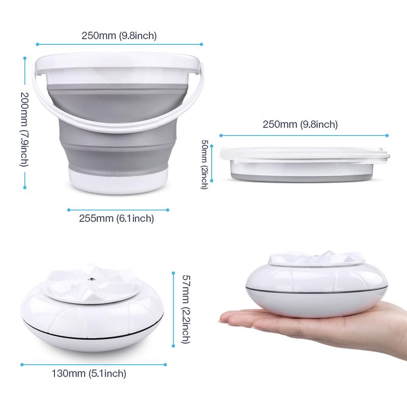 Portable Mini Ultrasonic Washing Machine for Travel