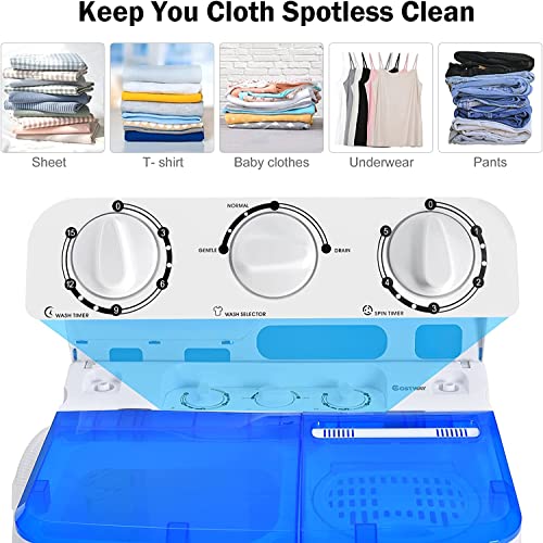 GiantexUK Twin Tub Compact Washing Machine Combo