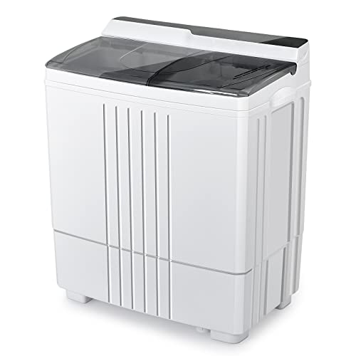 COSTWAY Portable Twin Tub Washing Machine with Dryer
