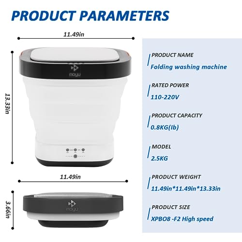 Mini Foldable Portable Washing Machine with Drain Basket