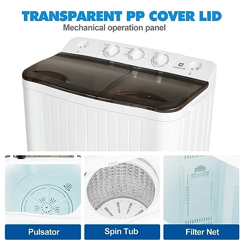 Compact Twin Tub Portable Washer and Spin Dryer