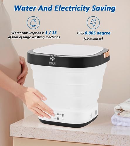 Mini Foldable Portable Washing Machine with Drain Basket