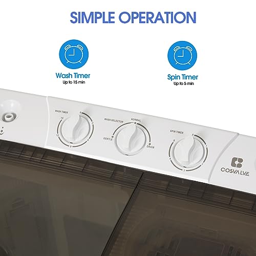 Compact Twin Tub Portable Washer and Spin Dryer