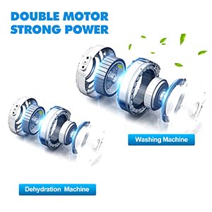 Compact Twin Tub Portable Washer and Spin Dryer