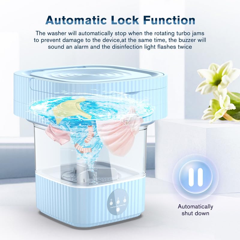 Compact 10L Portable Washing Machine for Small Items