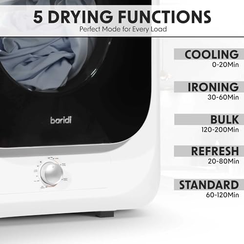Baridi Portable 2.5kg Vented Tumble Dryer