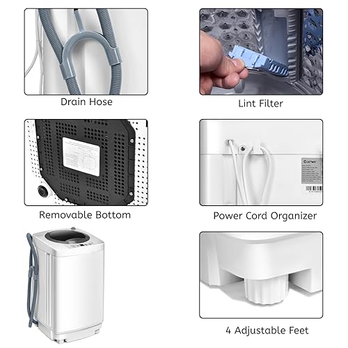 COSTWAY 2-in-1 Compact Washer and Spin Dryer