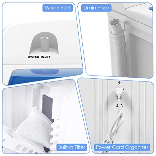 TANGZON 8KG Twin Tub Portable Washing Machine