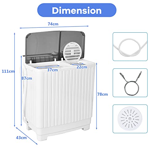 TANGZON Portable Twin Tub Washing Machine Combo