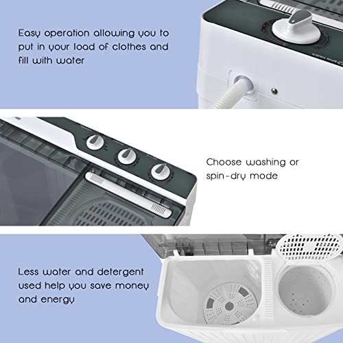 TANGZON Portable Twin Tub Washing Machine Combo