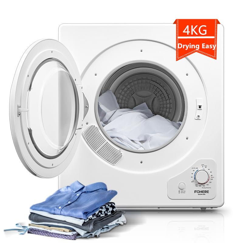 FOHERE 4KG Compact Vented Tumble Dryer with 5 Settings