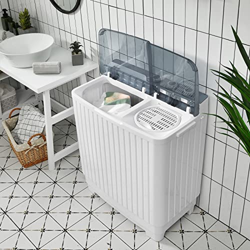 COSTWAY Portable Twin Tub Washing Machine and Dryer