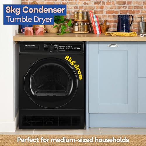 Russell Hobbs 8kg Condenser Tumble Dryer - Black