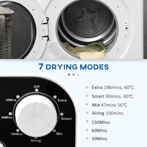HOMCOM 6kg Portable Vented Tumble Dryer