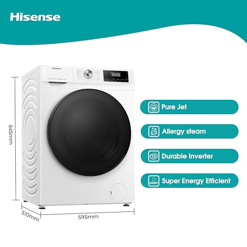 Hisense 8kg Front Load Washer Dryer - White