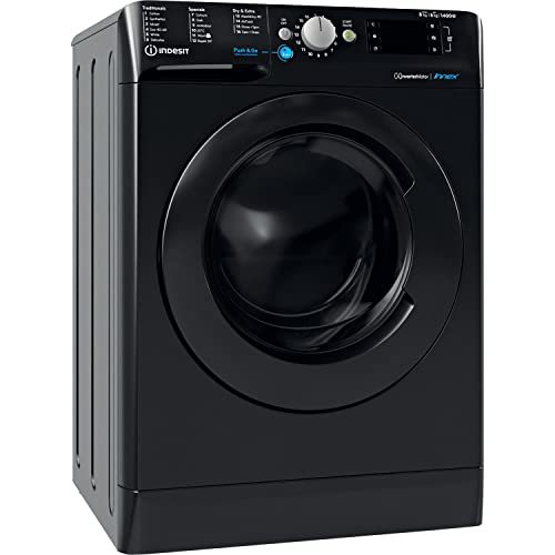 Indesit 8kg Washer Dryer 1400rpm - Black
