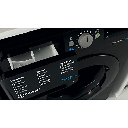 Indesit 8kg Washer Dryer 1400rpm - Black