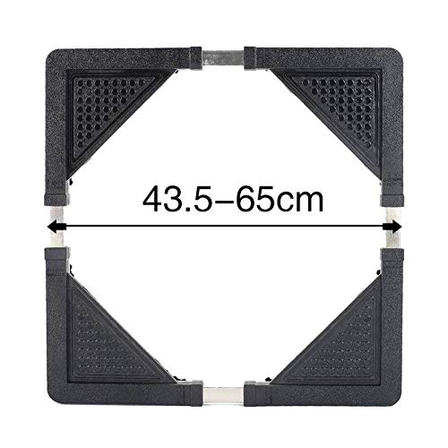 Stainless Steel Adjustable Washing Machine Rack with Wheels