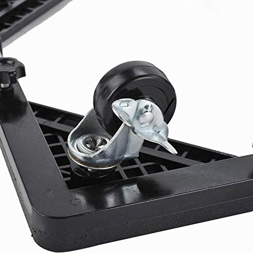 Stainless Steel Adjustable Washing Machine Rack with Wheels